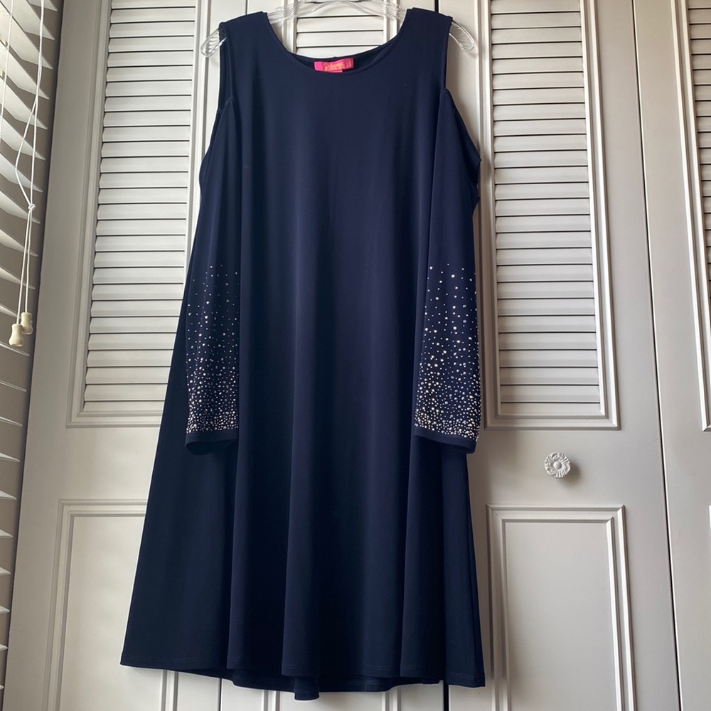 Blue & silver cocktail dress